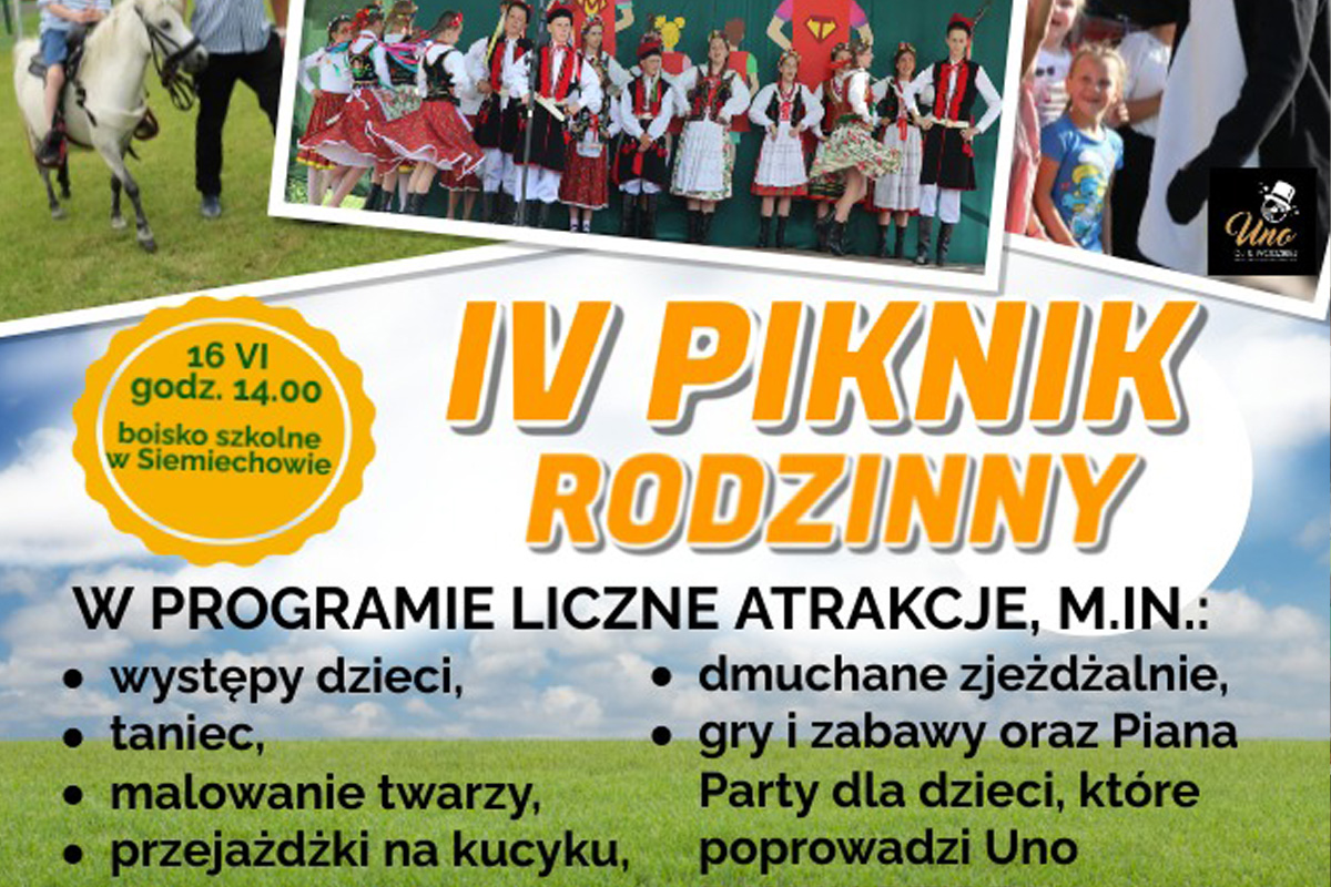 Zaproszenie: IV Piknik Rodzinny – Siemiechów 2024